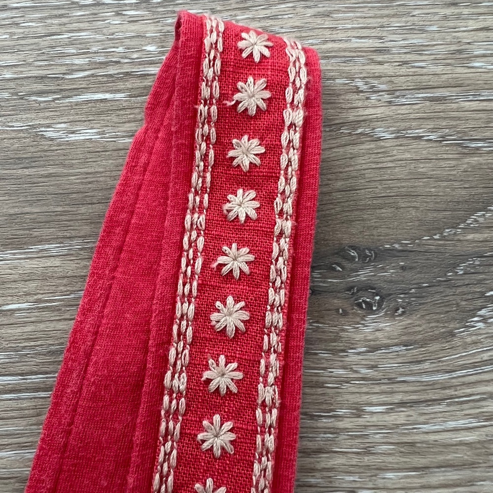Free People Red Embroidered Crop Tank Top - Picture 8 of 8